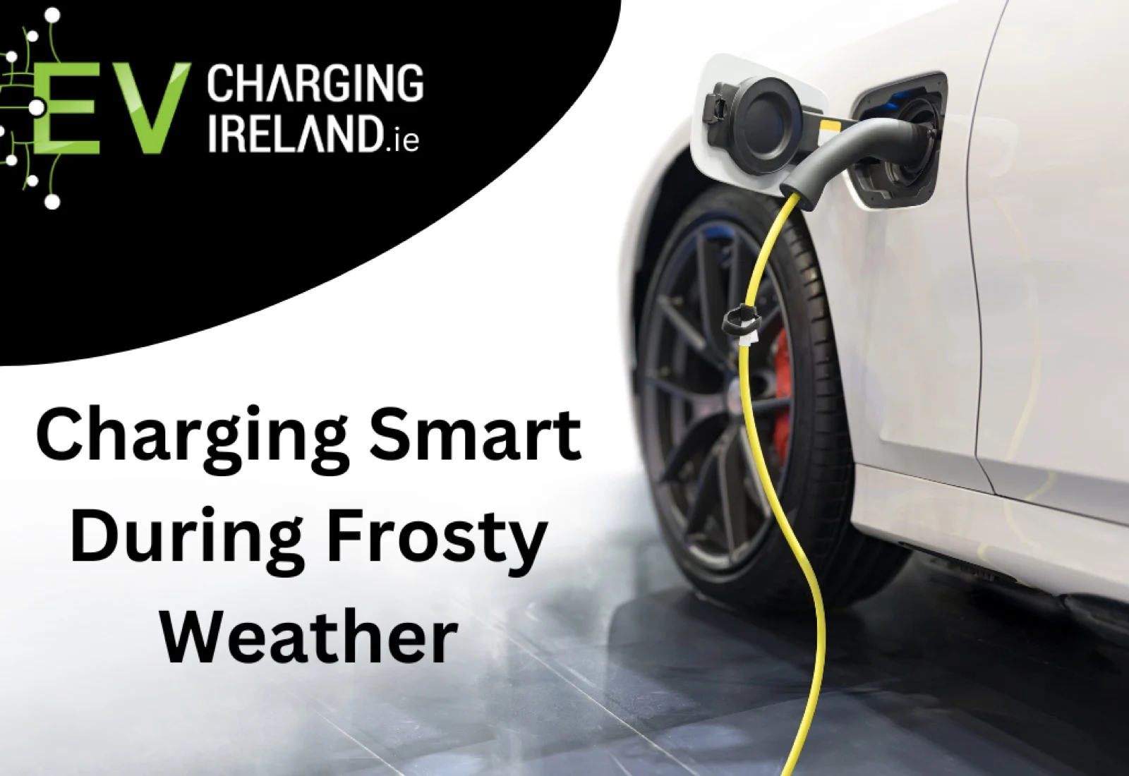 Charging Smart During Frosty Weather: an electric car on charge
